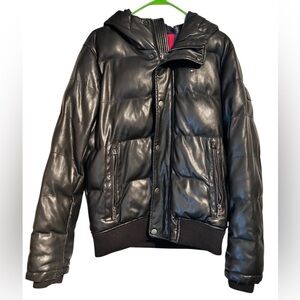 Tommy Hilfiger Men’s Quilted Snorkel Bomber Coat Small (s) black